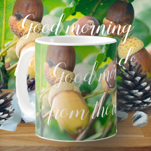 Oak branches with acorns coffee mug