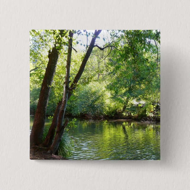 Oak Creek I in Sedona Arizona Nature Photography Button (Front)