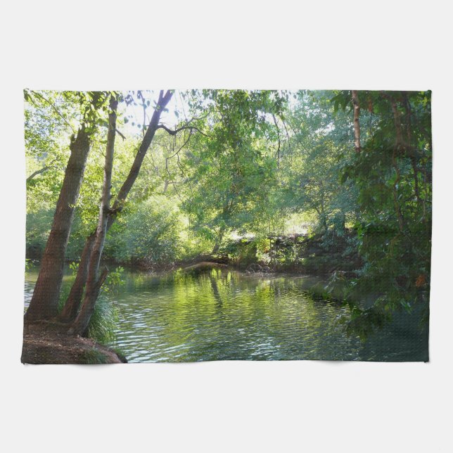 Oak Creek I in Sedona Arizona Nature Photography Kitchen Towel (Horizontal)