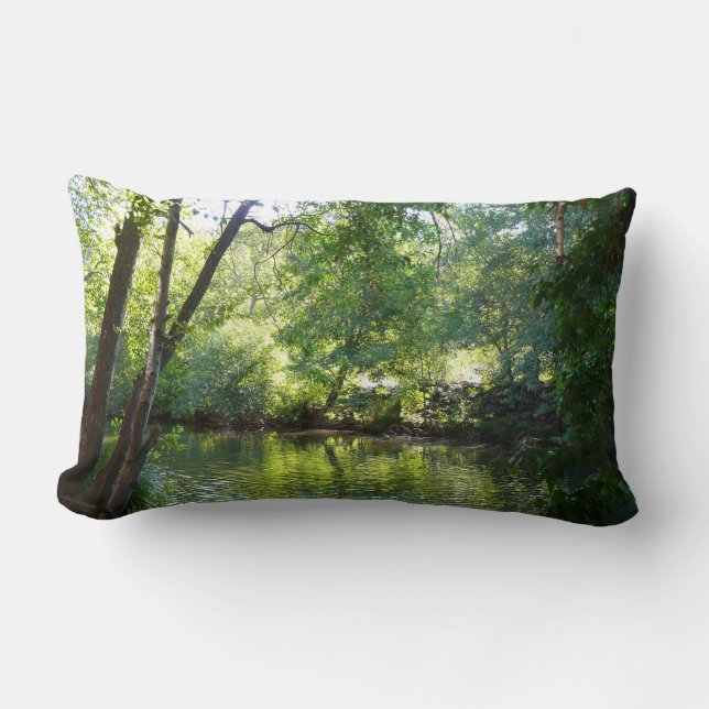Oak Creek I in Sedona Arizona Nature Photography Lumbar Pillow (Front)
