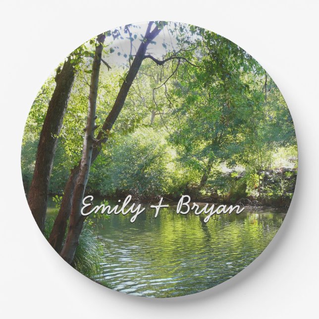 Oak Creek I in Sedona Arizona Nature Photography Paper Plates (Front)
