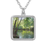 Oak Creek I in Sedona Arizona Nature Photography Silver Plated Necklace