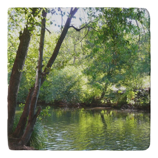 Oak Creek I in Sedona Arizona Nature Photography Trivet (Front)