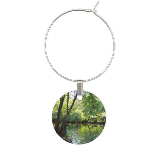 Oak Creek I in Sedona Arizona Nature Photography Wine Charm (Front)