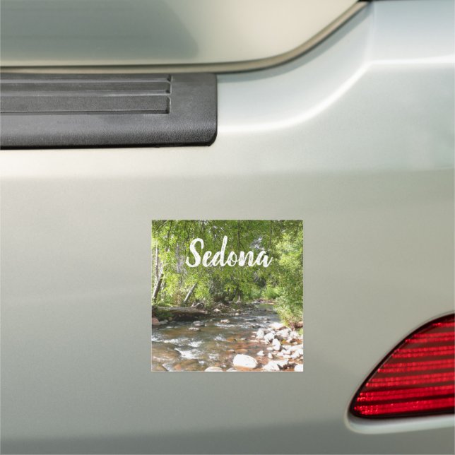 Oak Creek II in Sedona Arizona Nature Photography Car Magnet (In Situ)