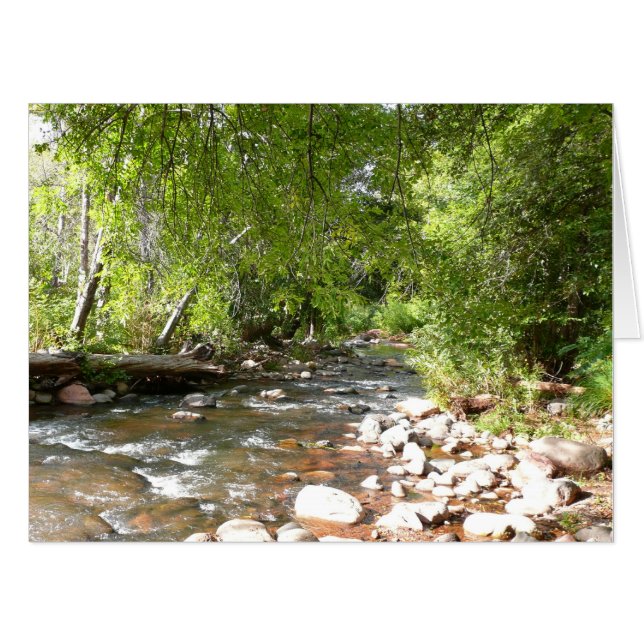 Oak Creek II in Sedona Arizona Nature Photography Card (Front Horizontal)