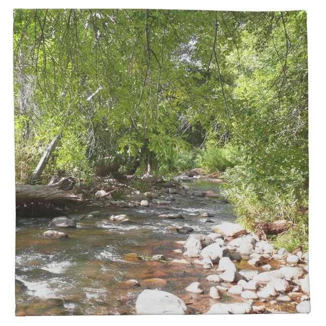 Oak Creek II in Sedona Arizona Nature Photography Cloth Napkin (Front)