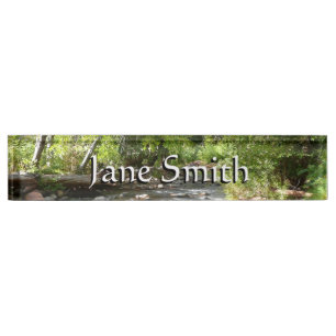 Oak Creek II in Sedona Arizona Nature Photography Desk Name Plate