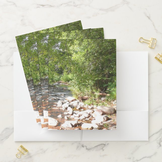 Oak Creek II in Sedona Arizona Nature Photography Pocket Folder (In Situ)