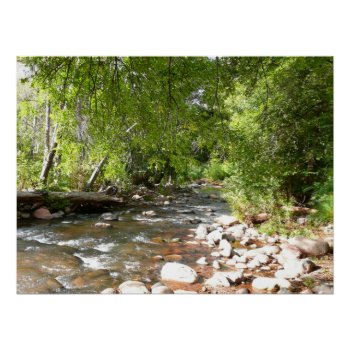 Oak Creek Ii In Sedona Arizona Nature Photography Poster by mlewallpapers at Zazzle