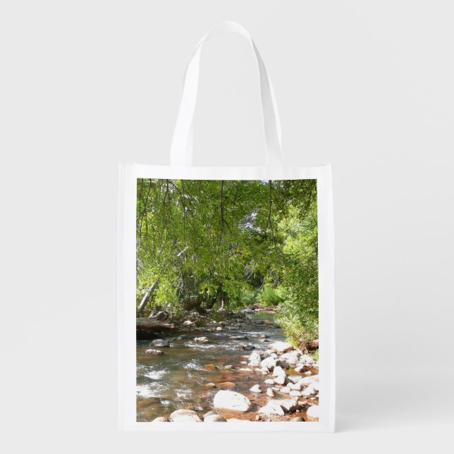 Oak Creek II in Sedona Arizona Nature Photography Reusable Grocery Bag (Front)