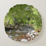 Oak Creek II in Sedona Arizona Nature Photography Round Pillow