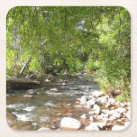 Oak Creek II in Sedona Arizona Nature Photography Square Paper Coaster