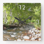 Oak Creek II in Sedona Arizona Nature Photography Square Wall Clock