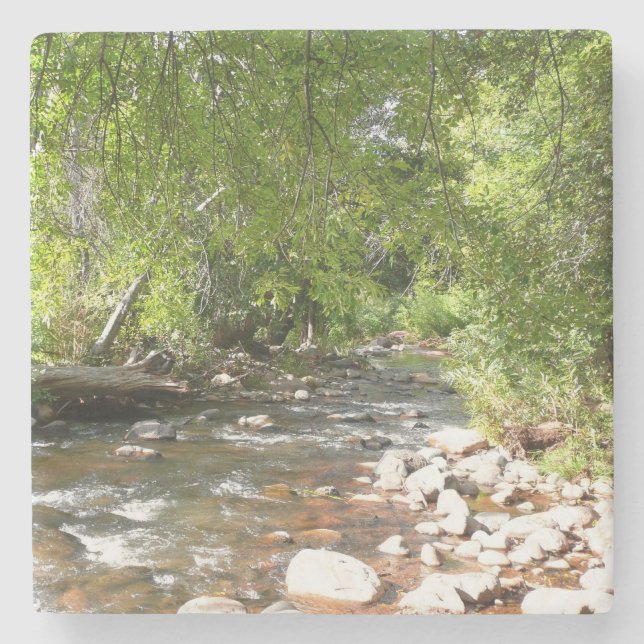 Oak Creek II in Sedona Arizona Nature Photography Stone Coaster (Front)