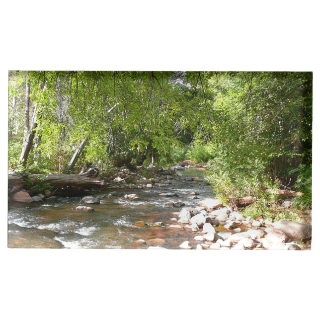 Oak Creek II in Sedona Arizona Nature Photography Table Card Holder (Front)