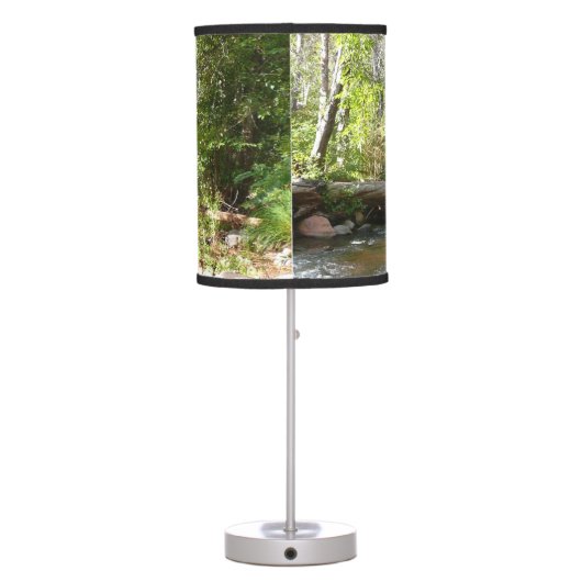 Oak Creek II in Sedona Arizona Nature Photography Table Lamp (Back)