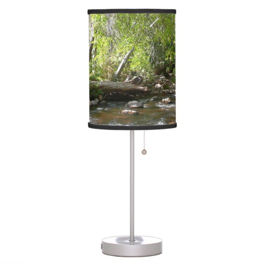 Oak Creek II in Sedona Arizona Nature Photography Table Lamp (Left)