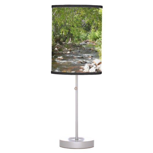 Oak Creek II in Sedona Arizona Nature Photography Table Lamp (Front)