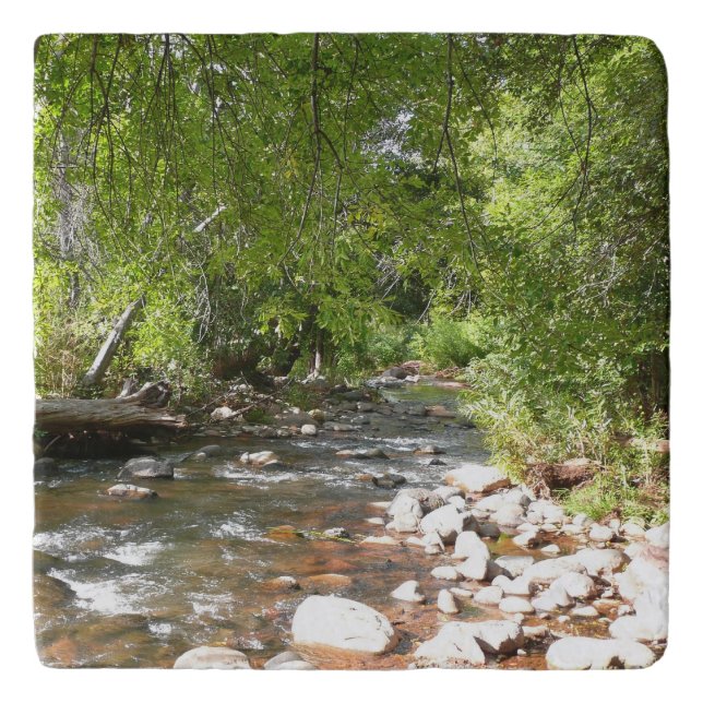Oak Creek II in Sedona Arizona Nature Photography Trivet (Front)