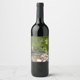 Oak Creek II in Sedona Arizona Nature Photography Wine Label