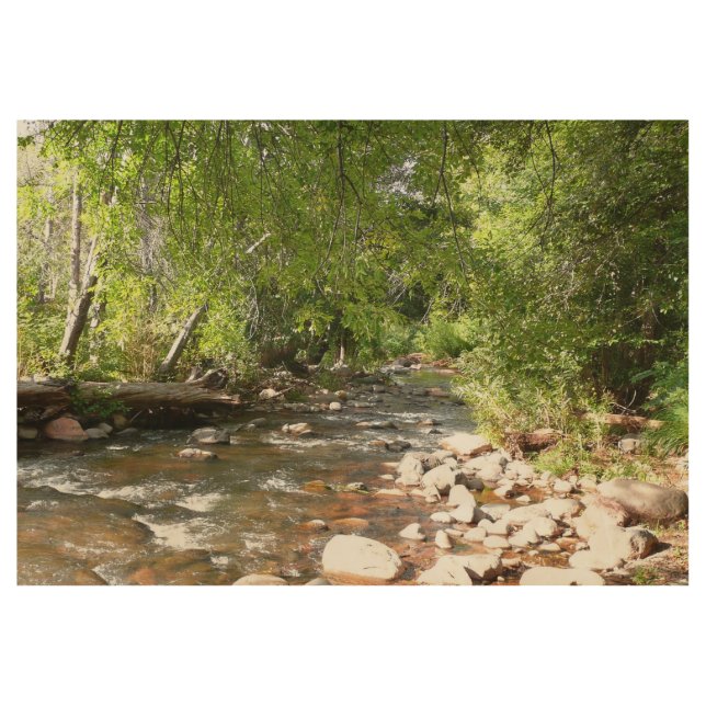 Oak Creek II in Sedona Arizona Nature Photography Wood Poster (Front)
