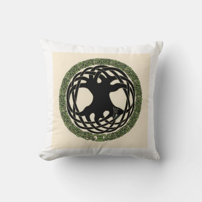 Oak Dance Throw Pillow (Front)