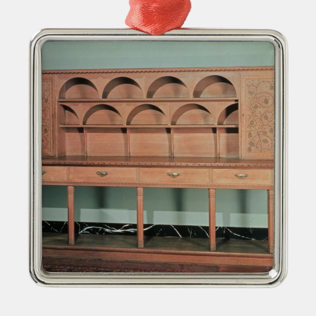 Oak Dresser Metal Ornament (Front)
