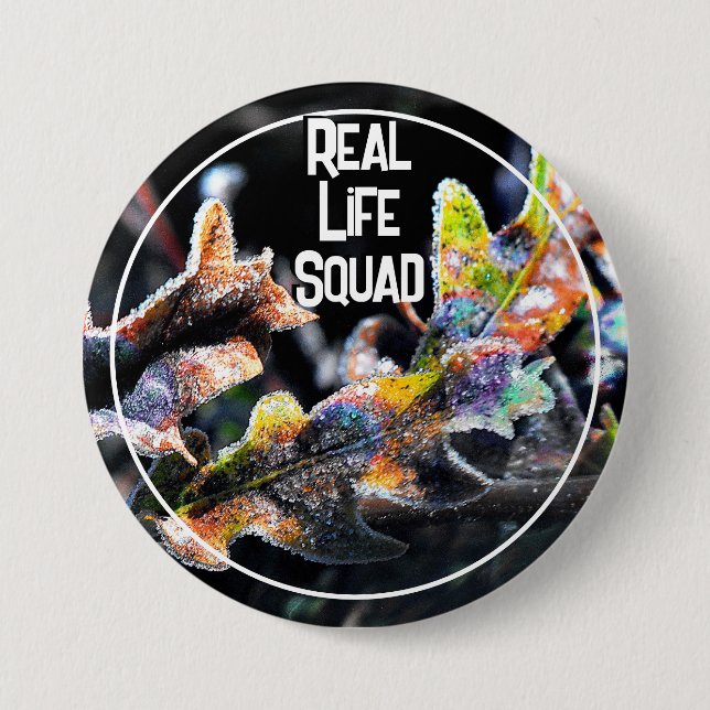Oak Fairy Frosting Real Life Squad Autumn Button (Front)
