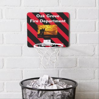 Oak Grove Volunteer Fire Department flames Mini Basketball Hoop