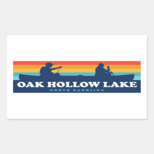 Oak Hollow Lake North Carolina Canoe Rectangular Sticker
