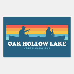 Oak Hollow Lake North Carolina Canoe Rectangular Sticker