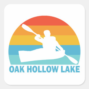 Oak Hollow Lake North Carolina Kayak Square Sticker