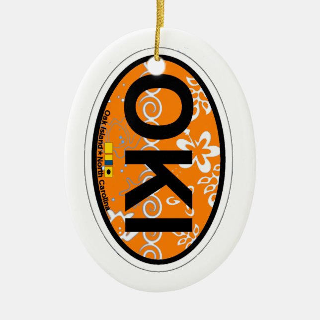 Oak Island. Ceramic Ornament (Front)