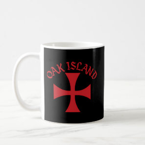 Oak Island Cross Red Print Coffee Mug