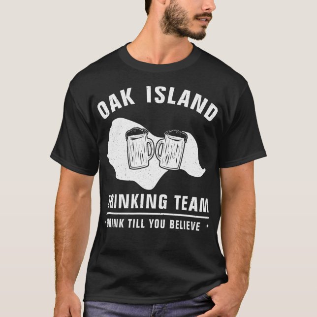 Oak Island Drinking Team Funny Templar Mystery T-Shirt (Front)