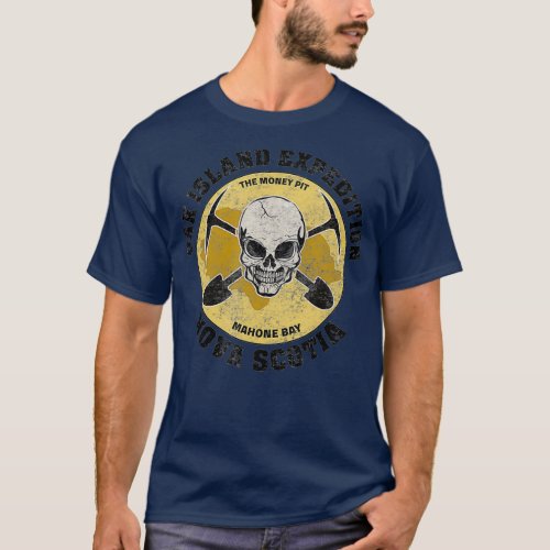 Oak Island Expedition Retro Templar Knight Skull T_Shirt