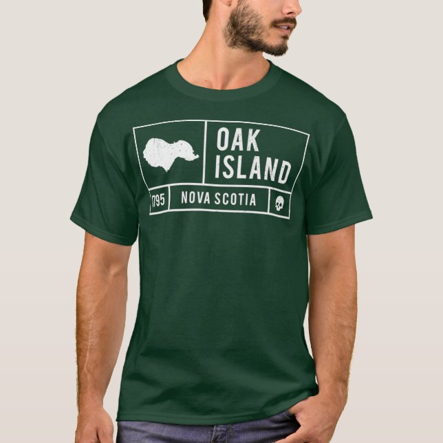 Oak Island Island and Treasure Gift T-Shirt (Front)