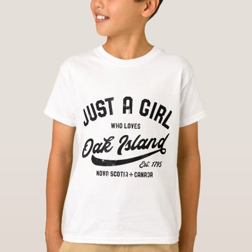 Oak Island Just A Girl Womens Vintage Templar Knig T_Shirt