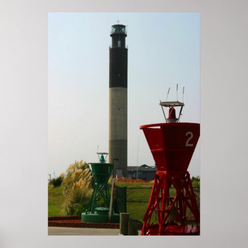 Oak Island Light and Buoys Poster