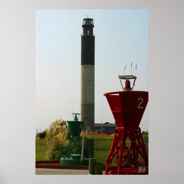 Oak Island Light and Buoys Poster (Front)