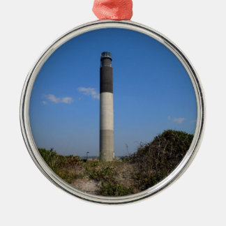 Oak Island Lighthouse, North Carolina Metal Ornament
