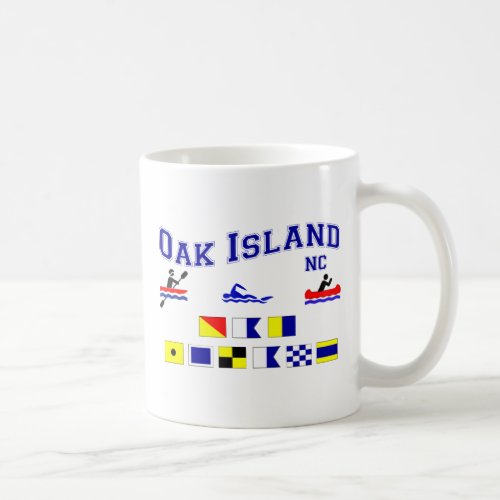 OAK ISLAND NC SIG F LAG COFFEE MUG