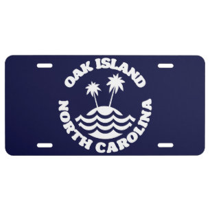 Oak Island,North Carolina License Plate