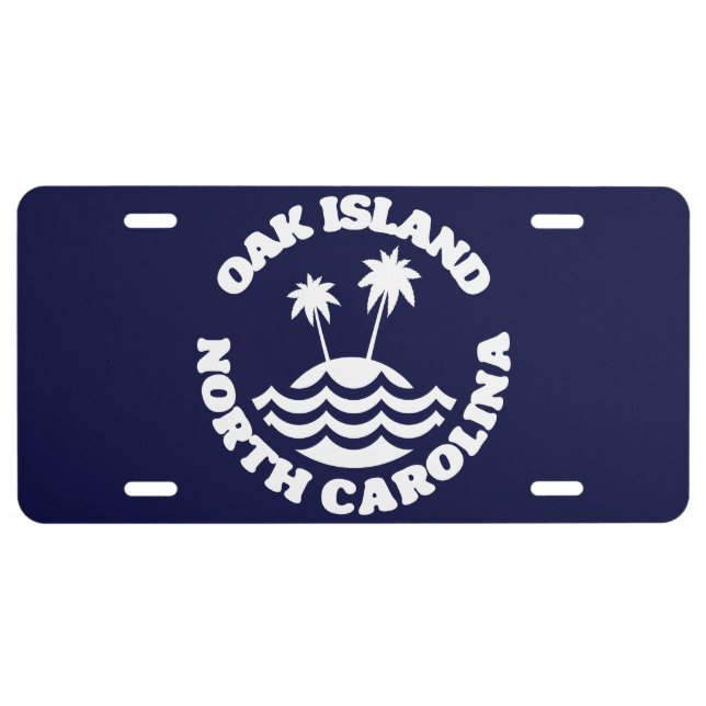 Oak Island,North Carolina License Plate (Front)