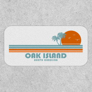 Oak Island North Carolina Sun Palm Trees Patch