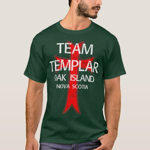 Oak Island Team Templar Cross Treasure Hunter T_Shirt