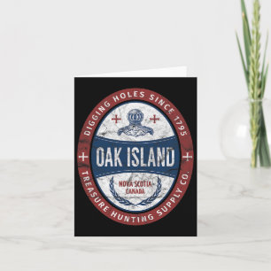 Oak Island Treasure Hunting Retro Templar Knight T Card