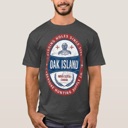 Oak Island Treasure Hunting Retro Templar Knight T_Shirt
