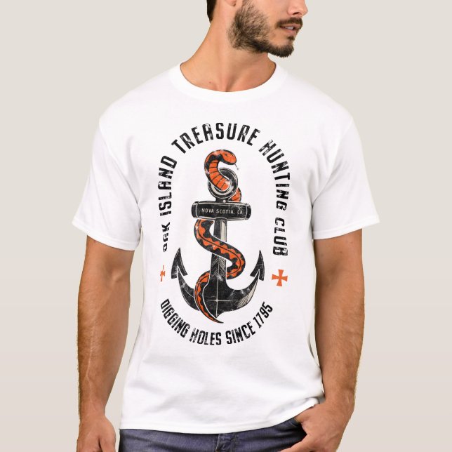 Oak Island Treasure Hunting Templar Mystery Gift T-Shirt (Front)